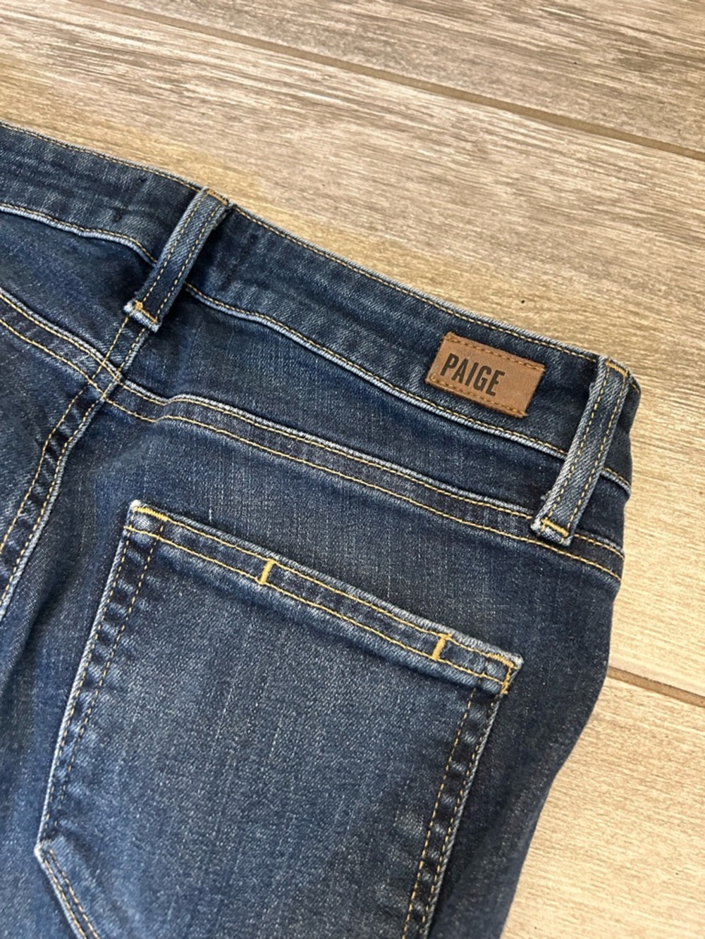PAIGE Skinny Jeans in Dark Blue Denim